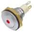 ITW Switches 57M Series Illuminated Miniature Push Button Switch, Latching, Panel Mount, 16.1mm Cutout, SPST, Red LED,