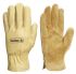 Delta Plus Beige Leather Work Gloves, Size 10, Large, 2 Gloves