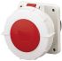 MENNEKES, TorsionSpringCONTACT IP67 Red Panel Mount 3P + N + E Industrial Power Socket, Rated At 125A, 400 V