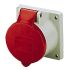 MENNEKES IP44 Red Panel Mount 4P Industrial Power Socket, Rated At 32A, 400 V