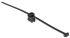 HellermannTyton Self Adhesive Black Cable Tie Mount 4.6 mm x 200mm, 1.2mm Max. Cable Tie Width