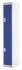 2 Door Steel Blue Industrial Locker, 1800 mm x 300 mm x 450mm
