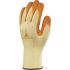 Delta Plus VE730 Orange, Yellow Polycotton General Purpose Work Gloves, Size 9, Large, Latex Coating