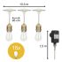 Light String Pendant 15M 15pcs LED ST45