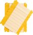 Brady B-7644 Polypropylene Tag on Yellow Cable Labels, 9mm Label Length