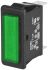 Panelre szerelhető állapotjelző, , kiemelkedő, Zöld Neon, 230V 28.2 x 11.5mm