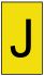 HellermannTyton Ovalgrip Slide On Cable Markers, Black on Yellow, Pre-printed "J", 2.5 → 6mm Cable