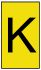 HellermannTyton Ovalgrip Slide On Cable Markers, Black on Yellow, Pre-printed "K", 2.5 → 6mm Cable