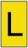 HellermannTyton Ovalgrip Slide On Cable Markers, Black on Yellow, Pre-printed "L", 2.5 → 6mm Cable