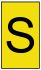 HellermannTyton Ovalgrip Slide On Cable Markers, Black on Yellow, Pre-printed "S", 2.5 → 6mm Cable