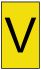 HellermannTyton Ovalgrip Slide On Cable Markers, Black on Yellow, Pre-printed "V", 2.5 → 6mm Cable