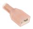 TE Connectivity PIDG FASTON .250 Red Insulated Female Spade Connector, Receptacle, 6.35 x 0.81mm Tab Size, 1mm² to