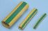 SES Sterling Expandable Neoprene/Chloroprene Green, Yellow Cable Sleeve, 5mm Diameter, 25mm Length, Plio-Super Series