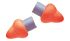 Honeywell Safety Uncorded Reusable Ear Plugs, 25dB, Orange/Blue, 50 Pairs per Package