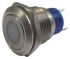 RS PRO Illuminated Push Button Switch, Momentary, Panel Mount, 19.2mm Cutout, SPDT, Blue LED, 250V ac, IP67