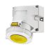 MENNEKES IP67 Yellow Wall Mount 3P 25 ° Industrial Power Socket, Rated At 32A, 110 V