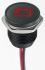 Indicador LED APEM, Rojo, lente enrasada, marco Negro, Ø montaje 16mm, 12V dc, 20mA, 800mcd, IP67