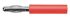 Schutzinger 测试连接器适配器, 4mm插头/4mm插座, 红色, 镀镍, 33 V ac, 70 V dc, 额定电流10A, 母座，公插