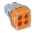 Wago 773 PUSH WIRE Series Junction Box Connector, 4-Way, 24A, 18 → 12 AWG, 16 → 12 AWG Wire, Push In