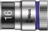 Wera 1/2 in Drive 16mm Standard Socket, 6 point, 37 mm Overall Length