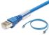 Omron Cat6 Ethernet Cable, RJ45 to RJ45, FTP, STP Shield, Blue LSZH Sheath, 1m