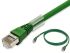 Omron XS6 Green PUR Cat5 Cable SFTP, UTP, 2m Male RJ45/Male RJ45