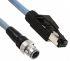 Omron Straight Male M12 to Straight Male RJ45 Ethernet Cable, Black PUR Sheath, 2m
