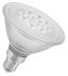 LEDVANCE LED-Reflektorlampe, 240 V, 9,7 W entsprechend 108W / 900 lm, E27, Warmweiß 2700K, Ø 124mm