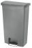 Rubbermaid Commercial Products Slim Jim 68L Grey Pedal PE Waste Bin