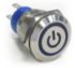 TE Connectivity Illuminated Latching Push Button Switch, Panel Mount, SPST, 19.2mm Cutout, Red LED, 250V ac, IP67