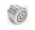 TE Connectivity Double Pole Double Throw (DPDT) Latching White LED Push Button Switch, IP67, 19.2 (Dia.)mm, Panel
