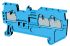 Bloc de jonction rail DIN sans fusible Omron XW5T, 1.5mm², Enfichable, Bleu