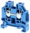 Omron XW5T Reihenklemmenblock Einfach Blau, 10mm², 1 kV / 57 (IEC) A, 65 (UL) A, Schraubanschluss
