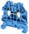 Omron XW5T Reihenklemmenblock Einfach Blau, 2.5mm², 1 kV / 20 (UL) A, 24 (IEC) A, Schraubanschluss