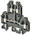 Omron XW5T Series Black DIN Rail Terminal Block, 2.5mm², Double-Level, Screw Termination