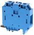 Omron XW5T Series Blue DIN Rail Terminal Block, 35mm², Single-Level, Screw Termination