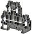 Omron XW5T Series Black DIN Rail Terminal Block, 4mm², Double-Level, Screw Termination