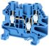 Omron XW5T Reihenklemmenblock Einfach Blau, 4mm², 500 V / 30 (UL) A, 32 (IEC) A, Schraubanschluss