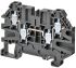 Omron XW5T Series Grey DIN Rail Terminal Block, 4mm², Single-Level, Screw Termination