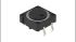 Black Flat Button Tactile Switch, SPST 50 mA @ 12 V dc 0.8mm PCB
