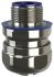 Flexicon External Thread Fitting, Conduit Fitting, 16mm Nominal Size, M16, 316 Stainless Steel