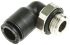 Legris LF3000 Series Elbow Threaded Adaptor, G 3/8 Male to Push In 16 mm, Threaded-to-Tube Connection Style