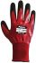 BM Polyco Grip It Red Nitrile General Purpose Work Gloves, Size 8, Medium, Nitrile Foam Coating