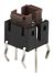Brown Rectangular Tactile Switch, Single Pole Single Throw (SPST) 50 mA 2.2mm Through Hole
