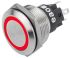 EAO 82 Series Illuminated Momentary Push Button Switch, Panel Mount, SPDT, 22mm Cutout, Red LED, 240V ac/dc, IK10,