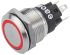 EAO 82 Series Illuminated Push Button Switch, Momentary, Panel Mount, 19mm Cutout, SPDT, Red LED, 240V, IP65, IP67