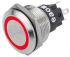 EAO 82 Series Illuminated Momentary Push Button Switch, Panel Mount, SPDT, 22mm Cutout, Red LED, 12V ac/dc, IK10, IP65,