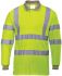 RS PRO Yellow Unisex Hi Vis Polo Shirt, L