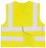 RS PRO 儿童反光马甲聚酯Velcro 粘扣带, 黄色 男女通用, 尺寸M