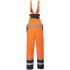 Portwest Warnschutz-Overalls XL Latzhose Orange Atmungsaktiv, fleckenbeständig, wasserdicht Polyester Unisex